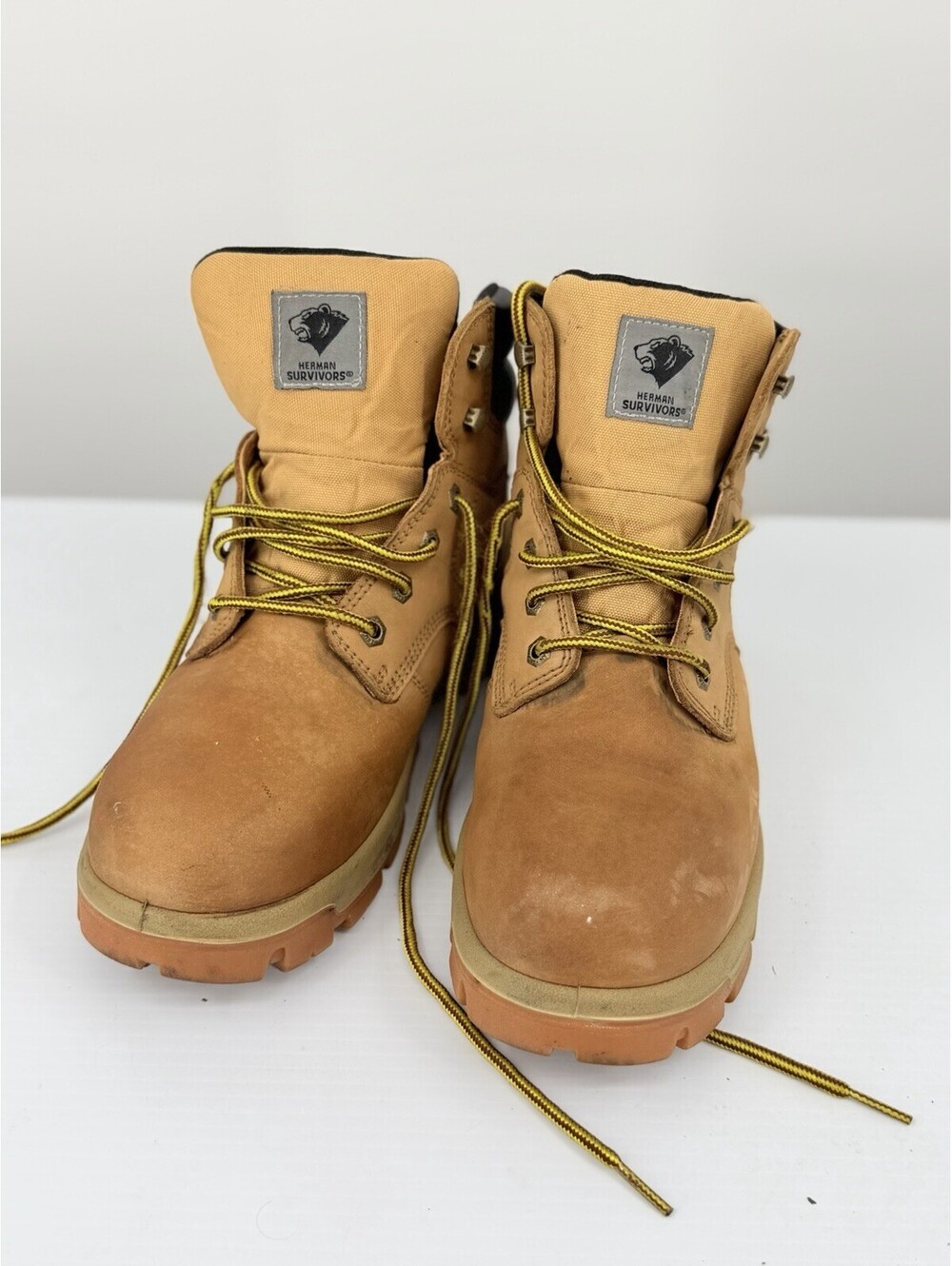 Herman Survivors Boulder Mens 9.5W Steel Toe Work Boot Wheat Tan